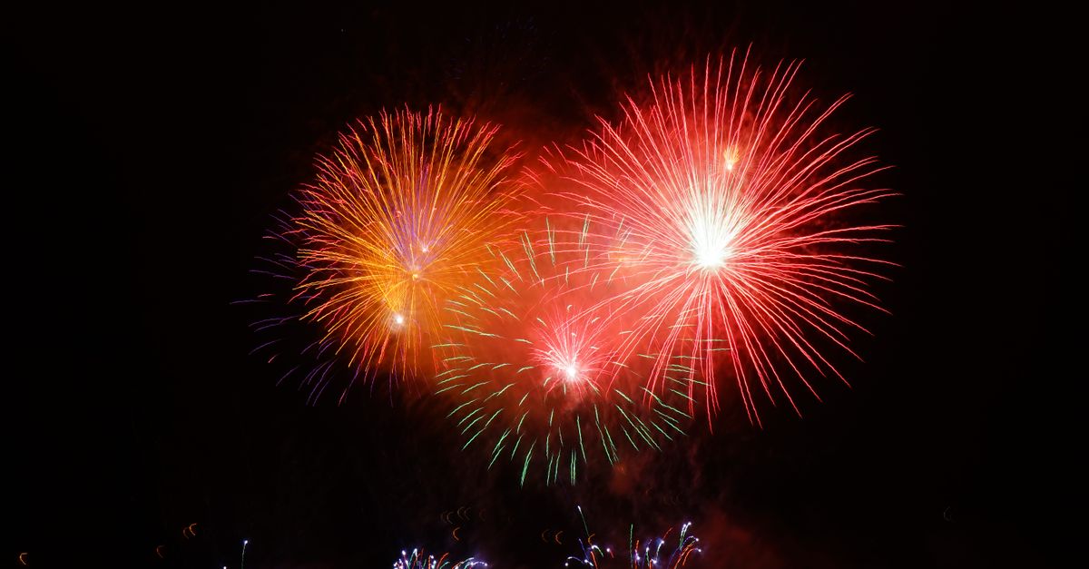 Colorful fireworks bursting in the night sky - fireworks manufacturing process